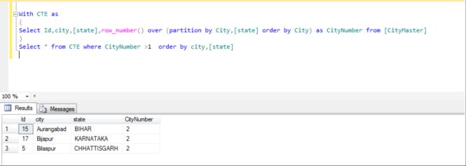 Delete Duplicate Records Using CTE
